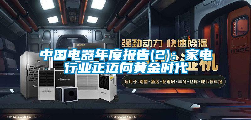 中国电器年度报告(2)：家电行业正迈向黄金时代