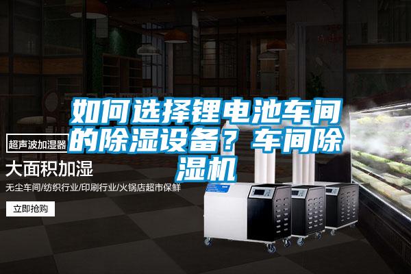 如何选择锂电池车间的除湿设备？车间茄子视频懂你更多在线观看