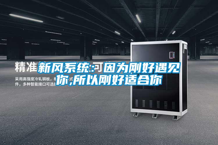 新风系统：因为刚好遇见你,所以刚好适合你