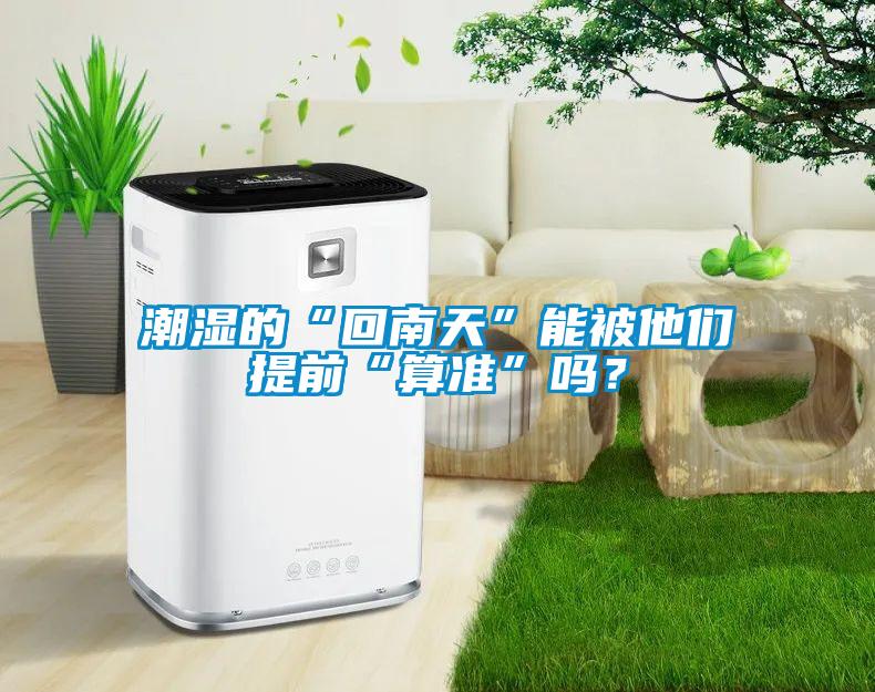 潮湿的“回南天”能被他们提前“算准”吗？