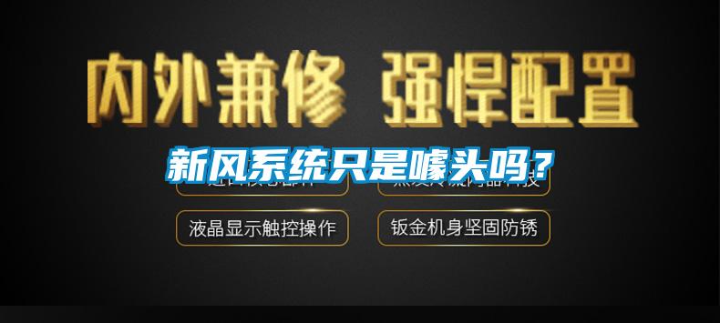 新风系统只是噱头吗？