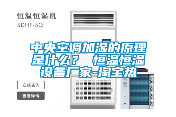 中央空调加湿的原理是什么？ 恒温恒湿设备厂家-淘宝热