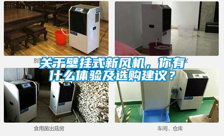 关于壁挂式新风机，你有什么体验及选购建议？