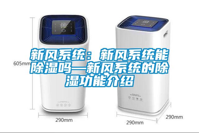 新风系统：新风系统能除湿吗—新风系统的除湿功能介绍