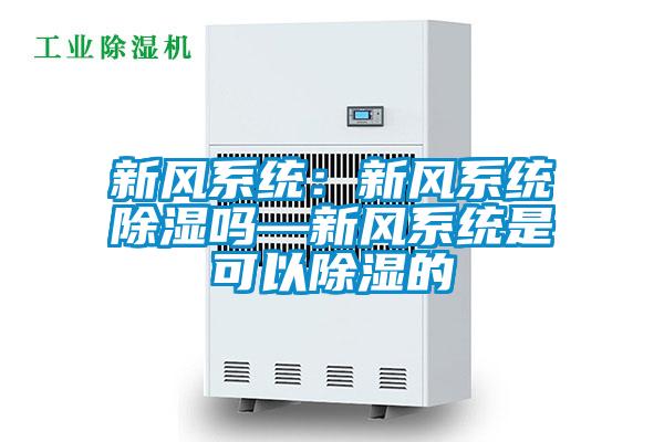 新风系统：新风系统除湿吗—新风系统是可以除湿的