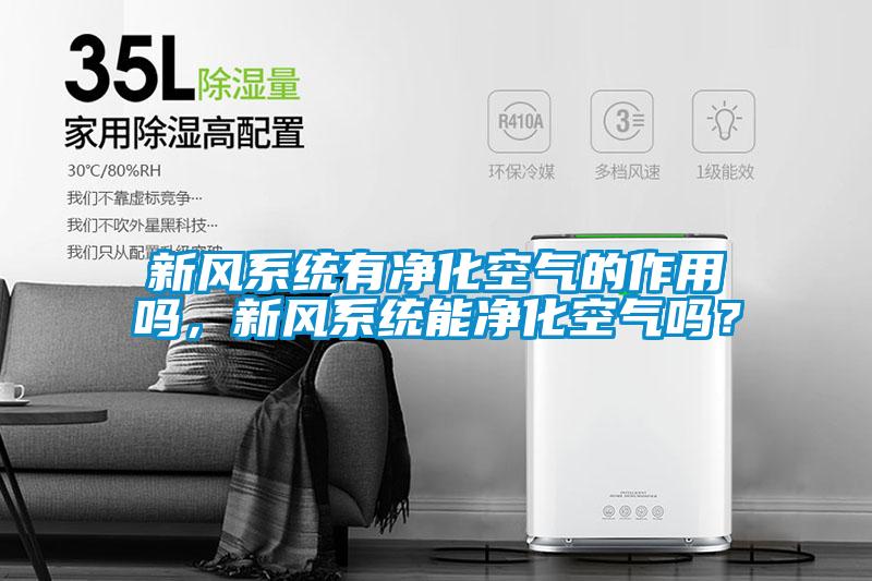 新风系统有净化空气的作用吗，新风系统能净化空气吗？
