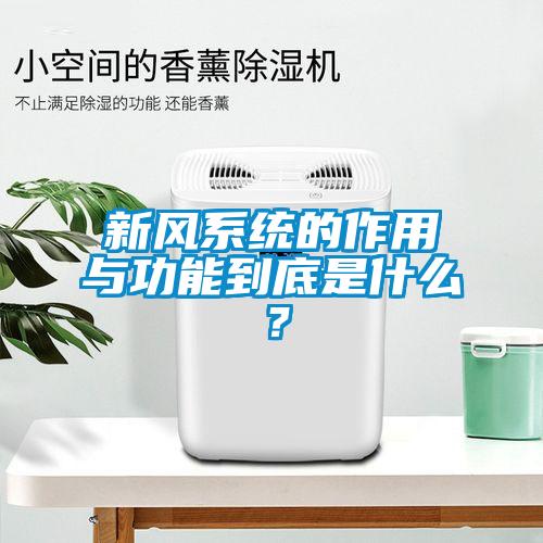 新风系统的作用与功能到底是什么？