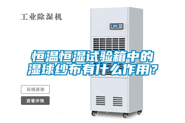 恒温恒湿试验箱中的湿球纱布有什么作用？
