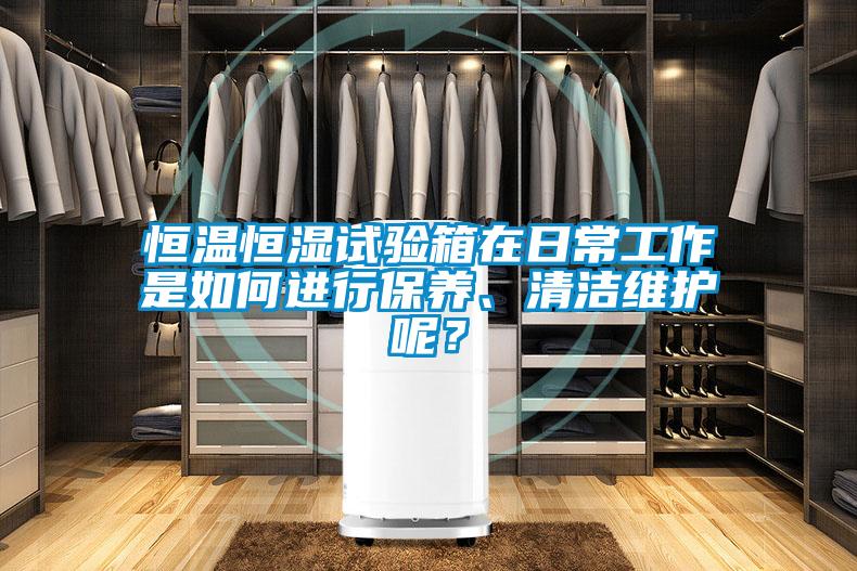恒温恒湿试验箱在日常工作是如何进行保养、清洁维护呢？