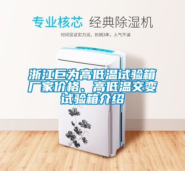 浙江巨为高低温试验箱厂家价格、高低温交变试验箱介绍