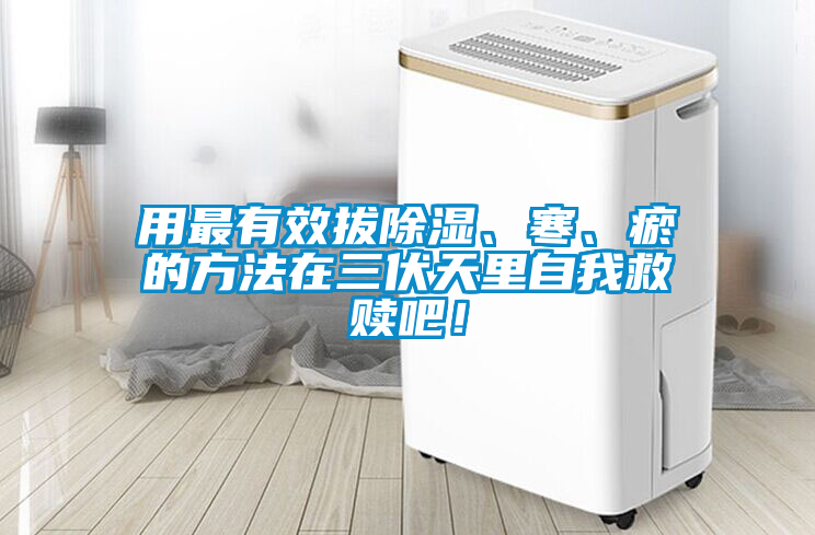 用最有效拔除湿、寒、瘀的方法在三伏天里自我救赎吧！