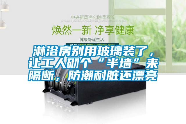 淋浴房别用玻璃装了，让工人砌个“半墙”来隔断，防潮耐脏还漂亮