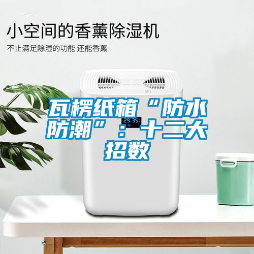 瓦楞纸箱“防水防潮”：十二大招数