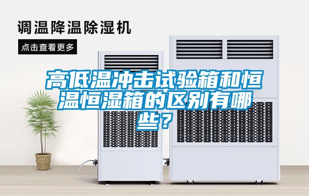 高低温冲击试验箱和恒温恒湿箱的区别有哪些？